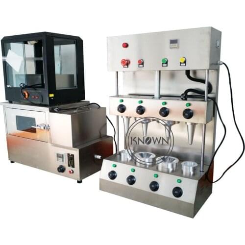 Hot sale 304 Food Grade Stainless Steel Pizza machine Production Line Pizza Cone Forming Machine Oven Display Case