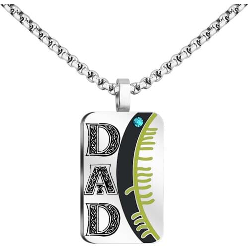 Personalize Necklace for DAD Custom Birthstone Necklace Customized Necklace Jewelry Fathers Day Gift