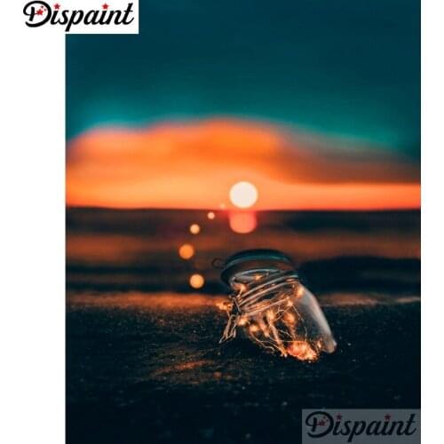 Dispaint Full Square/Round Drill 5D DIY Diamond Painting "Landscape bottle" 3D Embroidery Cross Stitch Home Decor Gift A11675