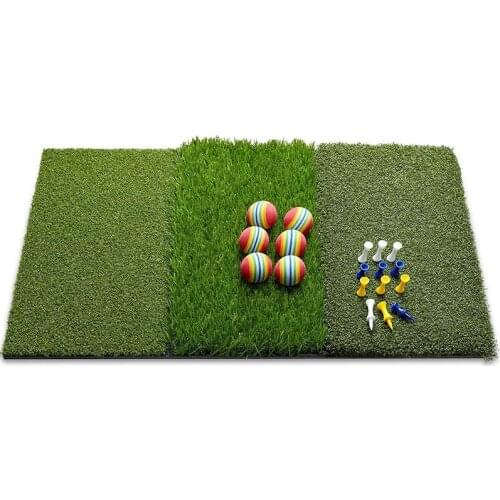 Golf Mat Chipping Hitting 25X16inch 3 in 1 Foldable - Practice Turf Backyard or Indoor Portable Premium Length Grass