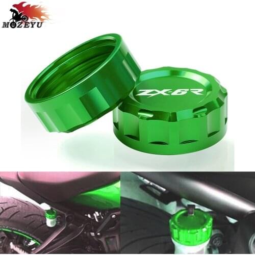 Motorcycle CNC Aluminum rear brake oil cup cover engine oil filter cover for KAWASAKI NINJA ZX6R ZX-6R 2009 2010 2011 2012-2014
