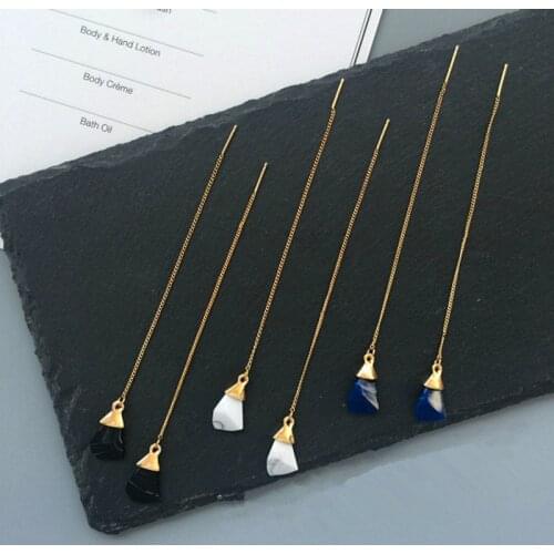 Fashionable woman artificial yakeli the surface stereo pendant line long dangler earrings earrings popular Christmas gifts