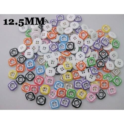 NB0163 Fashion Button Round 12.5mm 300pcs/lot 4 holes shirt buttons for baby sewing supplies