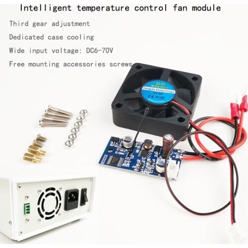 DC 6-70V Cooling fan Intelligent temperature control module Chassis cooling Motor Speed Controller For Computer PC