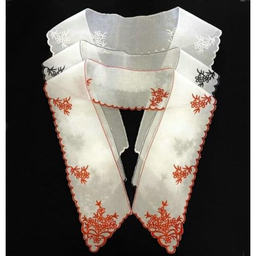 Polyester light silk embroidery pair of flowers water-soluble lace DIY lace accessories hollow out embroidery fake collar