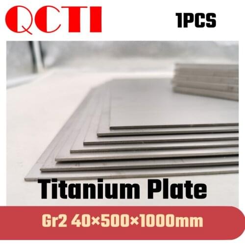 1pcs Gr2 Titanium Alloy Plate Ti Sheet 40*500*1000mm 6al-4v For DIY OEM Metalworking Supplies