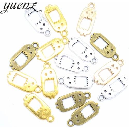 YuenZ 20pcs Antique Silver Plated facial expression Charms Pendant:DIY for bracelet necklace 20*9mm I1119