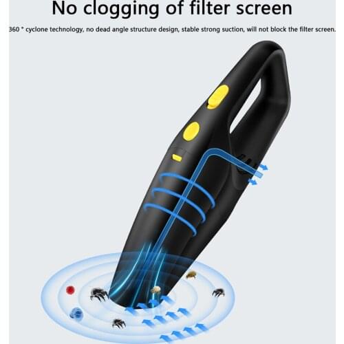 12V Portable Car Vacuum Cleaner 120W Handheld Vacuum Cleaner 6000Pa Wet Dry Dual Use Mini Vacuum for Car Home Appliance