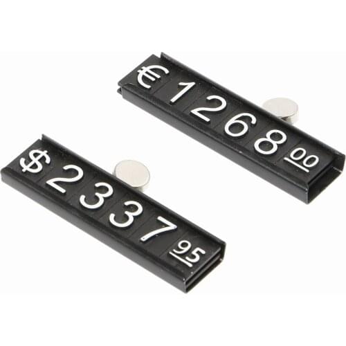 Garment split cube price tag magnetic fastener magnet prices Number Currency stick