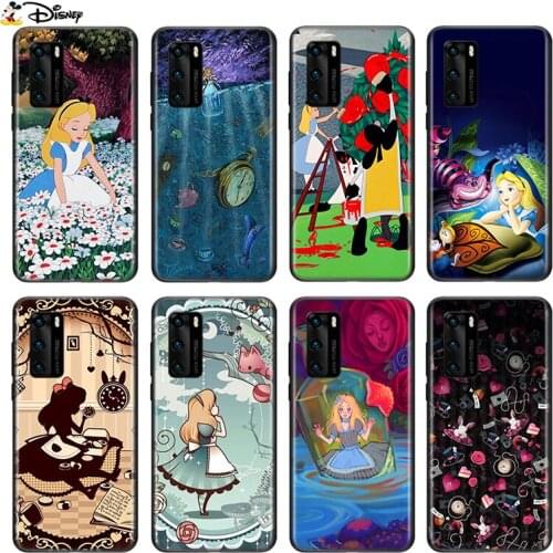 Silicone Cover Alice in Wonderland For P Smart S Z Mate 40 30 20 10 Plus PRO Plus Lite 2018 2019 2020 Phone Case