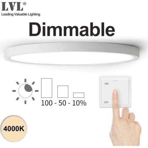 LED Panel Light Dimmable 12W 18W 4000K Neutral Light For Kitchen Bedroom Livingroom Bathroom Indoor Home Simple Panel Light