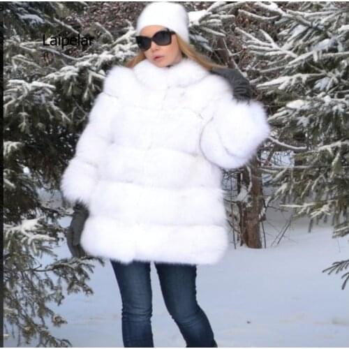 Outwear Imitation Mink Fleece Jacket Coat Luxury long fur coat with hood Elegant high quality thicken Plus size fluffy jacket