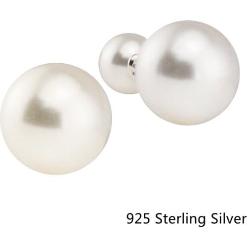 S925 Sterling Silver Jewelry Drops Luminous Earrings Charm With White Crystal Pearl For DIY Mothers day Gift