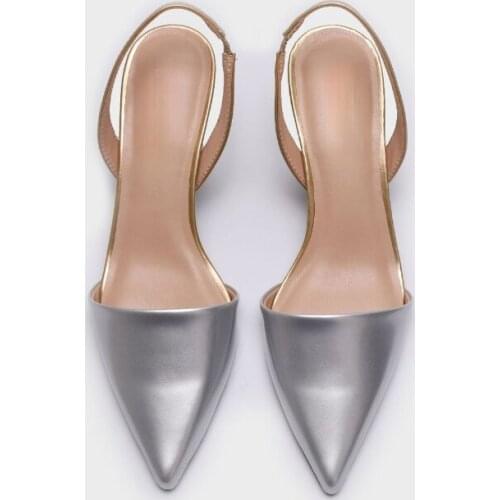 2021 Spring and Summer New Fashion Womens Shoes Pointed Toe Half Toe Cap Sandals Rear High Heel Sandals Women