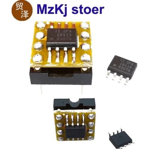 1PCS OPA1611A NEW USA BB TI Single Op Amp OPA1611AIDR OPA1611 SOP8 TO DIP8 For Dac Headphone Amplifier