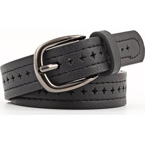 1 Pc Vintage Star Shape Buttonhole Waist Belt PU Leather Square Pin Buckle Women Waistband Jeans Decor Apparel Accessories