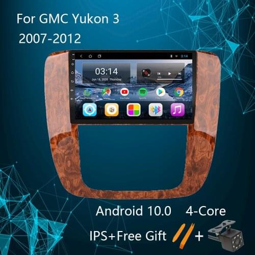 2GB+32GB Android 10.0 For GMC Yukon Chevrolet Tahoe Suburban 2007-2012 Car Radio DVD GPS Navigation Multimedia Video Player WIFI