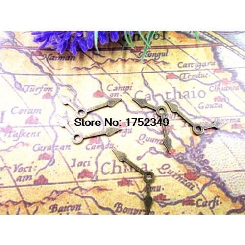 30pcs--Clock Hand Charms Antique Bronze Tone 2 Sided Gear Clockwise Charms Pendant 15x28mm