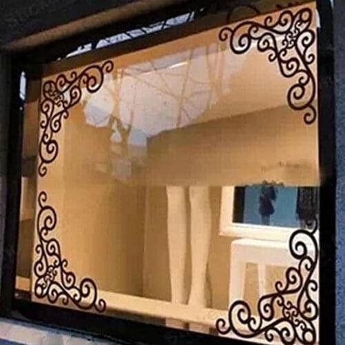 4Pcs/Sheet Elegant Removable Window Bath Room Mirror Vine Wall Art Decal Sticker Home Decoration