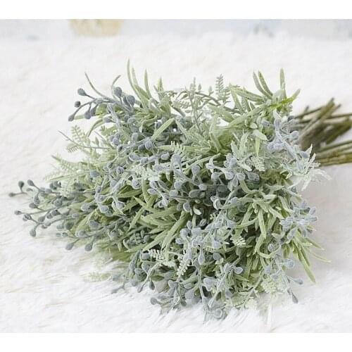 5pcs plastic artificial flowers DIY berries bouquet for home wedding decoration accessories photo props living room fake flower