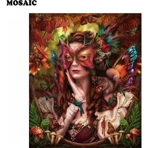5D DIY Full square Diamond Painting Mosaic Cross-Stitch Diamond Embroidery forest "Butterfly fairy" New year gift E151