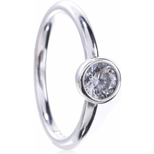 Ajax 925 Sterling Silver Womens Round Ring Marriage/Dating/Party Stylish Jewelry Brands 2021 Teen Girls Finger Rings Female