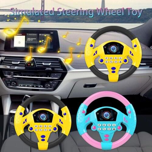 Kids Copilot Steering Wheel Simulation Multiple Sound Effects Car Driving Steering Wheel Toy Baby Developing Educational Toy