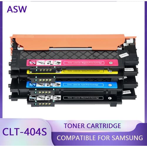 ASW CLT-K404S M404S C404S CLT-Y404S 404S toner cartridge compatible for Samsung C430W C433W C480 C480FN C480FW C480W printer