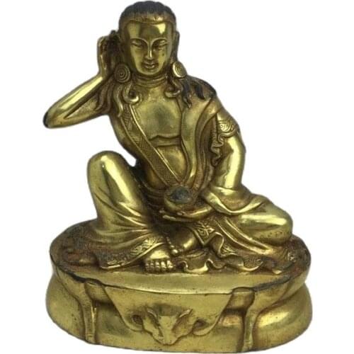 Chinese Old Copper Collection Pure Copper Buddha Statue