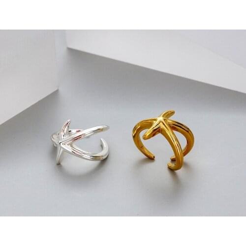 Creative Personality Octopus Rings for Men Women Starfish Ring Adjustable Jewelry Party Gold Silver Color Ring Gifts Accessories