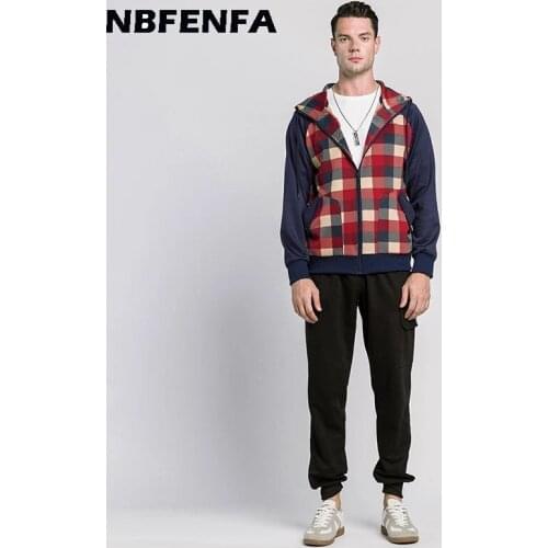 Men Jackets Autumn Spring Coats Male Hooded Outwear Windbreaker Plaid Mens Clothing Casual Sportswear Fashion Zipper Coat LA240