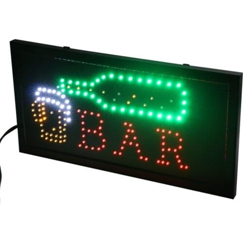 CHENXI Flashing bottle with bar with yellow dots lines led new window shop signs 19*10 inch led advertising