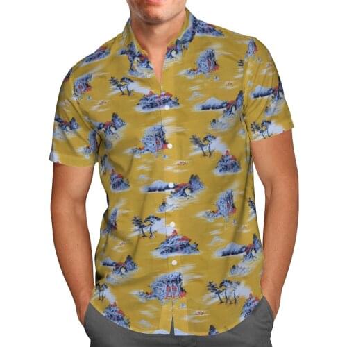 Tree Stone 3D Beach Hawaiian 2021 Summer Mens Shirt Short Sleeve Shirt Streetwear Oversized 5XL Camisa Social Chemise Homme-567