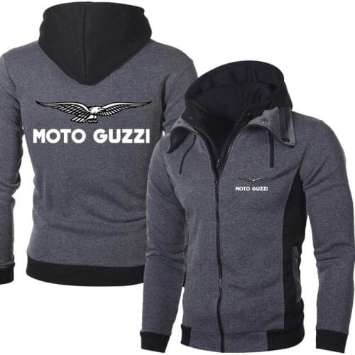 2021 New Spring Autumn Mens Moto Guzzi Logo Hoodies Outdoor Casual Male Jackets Warm High Quality Harajuku Sweatshirts