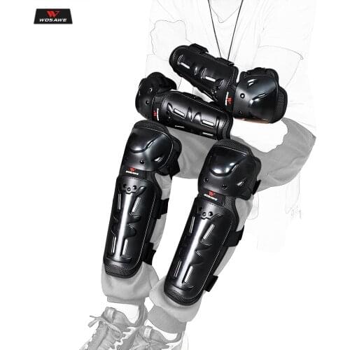 WOSAWE Adult Motorcycle knee Elbow pads Moto Motocross Racing Off-Road Protective Gear Protector Guards With Breathable Hole