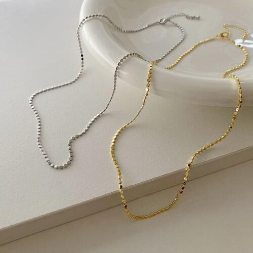 Girlfriend Gift Fresh Female Choker Necklaces Small Dots 14k Gold Plated Chain Necklaces for Women Brass Women Jewellry 2020