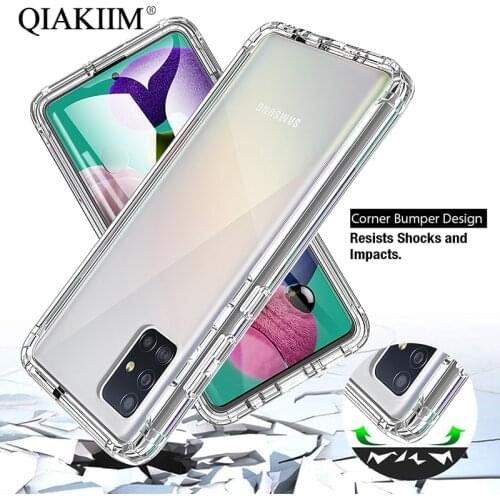 Clear 360 Case For Samsung Galaxy A51 A71 A41 A72 A50 A52 A50S A30S M51 M31 A21S A32 A20S A31 A42 S21 FE Shockproof Cover + Film