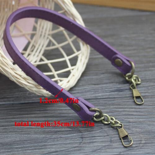 Fashion Bags Strap Solid Color Handbag Belt Pu Leather Chain Bag Handle 35cm Diy Replacement Bag Belt Bag Accessories