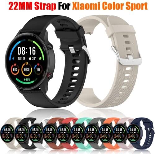 For Xiaomi Wacth Color Sport Official Soft Silicone Strap 22mm Bracelet For Samsung Galaxy watch 46mm Gear S3 Huawei GT 2e 2 Pro