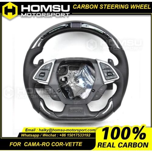 Custom alcantar carbon fiber steering wheel For che-vrolet camaro corvette racing wheel convertible