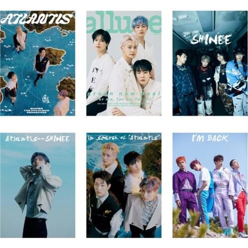Kpop SHINee Printing Silk Cloth Poster Fashion Home Art Deco Silk Poster 42*30cm