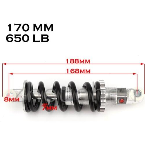 High quality 170mm 650LB for mini off-road suspension bumper spring shock absorber parts rear shock