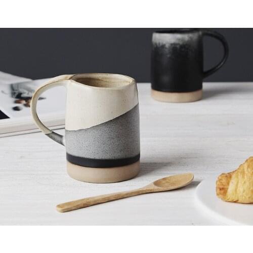 Japan Style Handmade Pottery Mugs Personalized Ceramic Coffee Tea Cups Kitchen Office Milk Water Mug Cup Unique Couple Boss Gift