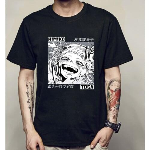 My Hero Academia Funny Cartoon T Shirt Japan Anime Graphic Tees Himiko Toga Graphic Tshirt Ulzzang Tops Unisex