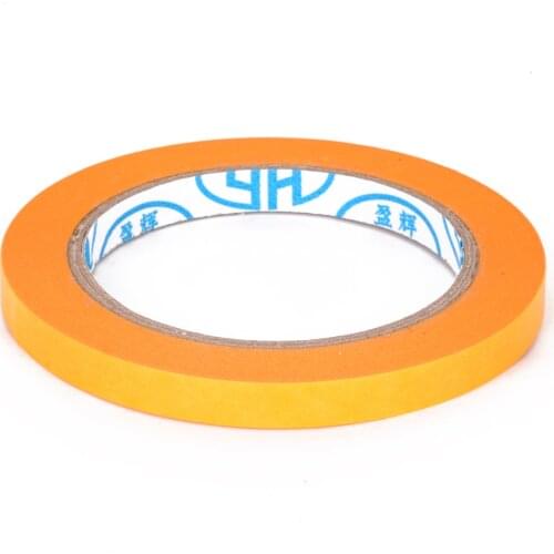 6mm/10mm/12mm/18mm/50mm 50M Yellow Adhesive Masking Paint Spray Paper Tape Mayitr
