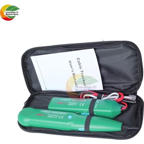 1 set [4 pieces] MS6812 cable tester 1.5kHZ network cable telephone line checker (green, ABS, 28.30*12.50*4.70cm cloth packaging
