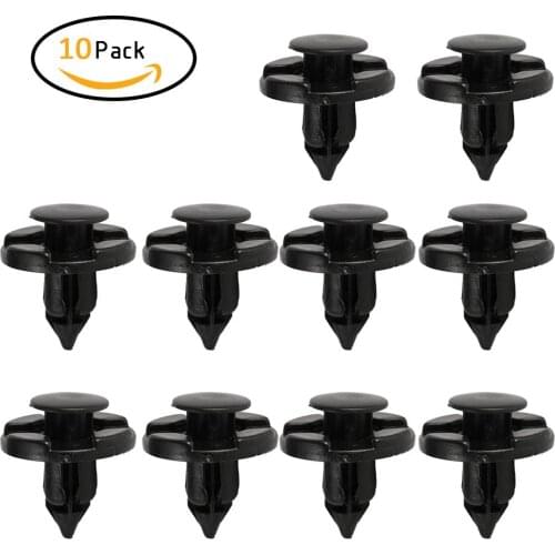 10pcs/set Car Plastic Trim Clip Fastener 8mm Bumpers Grills Side Skirts Auto Accessories for Nissan