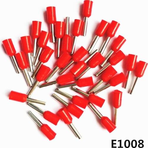 100pcs tube insulating terminals E0508 E1008 E1508 terminals pin type European