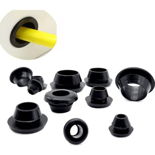 100pcs Single-sided Rubber Wire Grommet Gasket 3mm Inner Dia Electric box inlet outlet Seal ring Dust plug cover cable protector