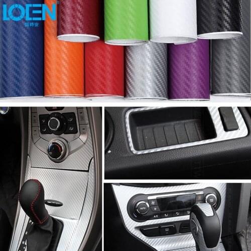 127cm*30cm/127cm*50cm/127cm*60cm Car Styling 3D Carbon Fiber Vinyl Film Sticker Car Wrap Auto DIY Decorative Stickers 5 Colors
